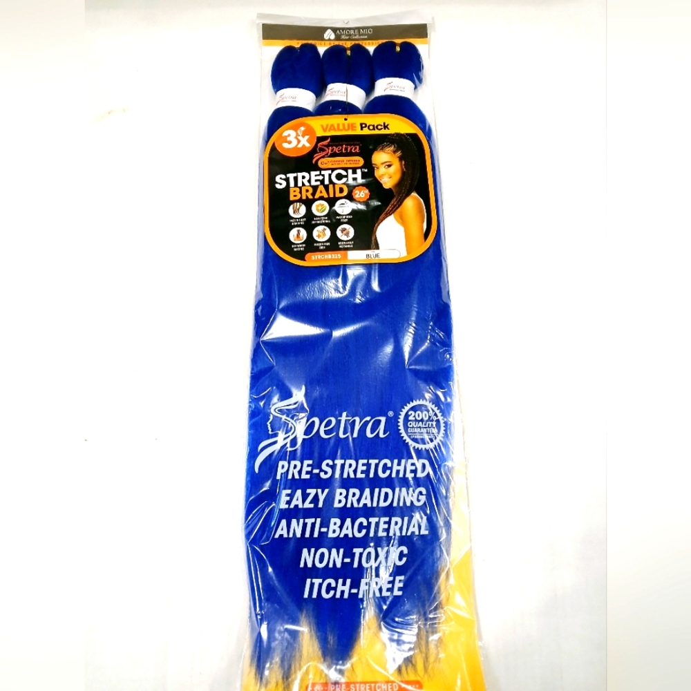 1 pack of 3X eazy Spectra braiding hair extensions color Blue